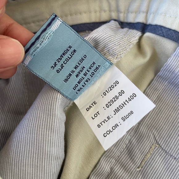 johnnie-O Light Tan Flat Front Shorts - Picture 8 of 8